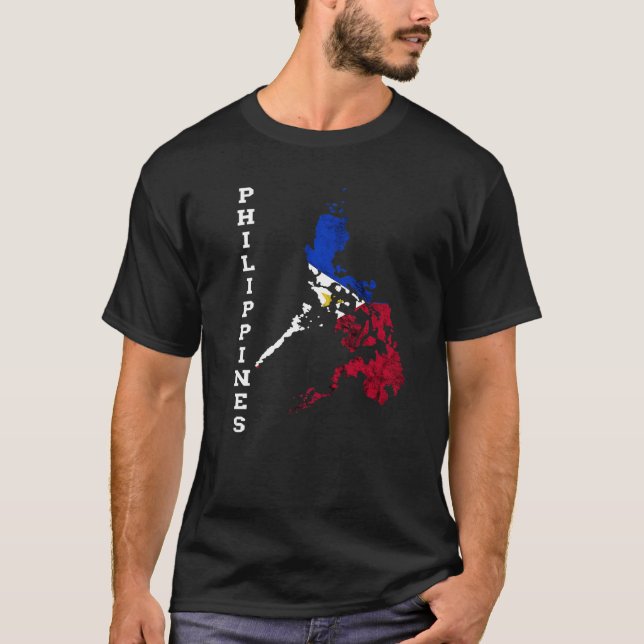 Camiseta Filipinas: Mapa filipino de Filipinas (Anverso)