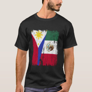 Camiseta Filipinas México Media Bandera Herencia Filipino M