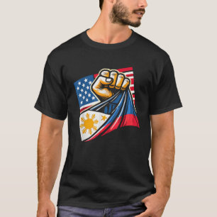 Camiseta Filipinas mitad filipino mitad estadounidense Band