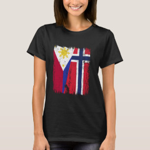 Camiseta Filipinas Noruega Media Bandera Filipina Noruega A