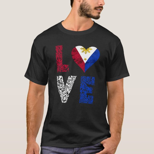 Camiseta Filipinas: Orgullo de amor filipino (Anverso)