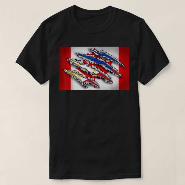 Camiseta Filipinas: Orgullosa bandera de Canadá canadiense  (Diseño del anverso)