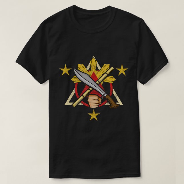 Camiseta Filipinas: Orgullosas Artes Marciales Kali Eskrima (Diseño del anverso)
