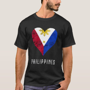 Camiseta Filipinas Patrimonio de la Bandera del Corazón Fil