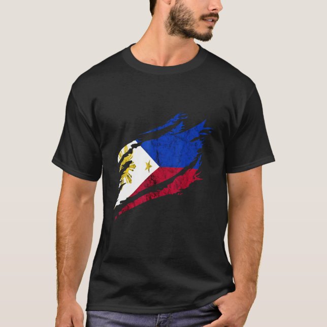 Camiseta Filipinas Patrimonio de la Humanidad Bandera Filip (Anverso)