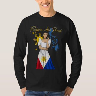 Camiseta Filipinas Pinay Chica de bandera de las islas del