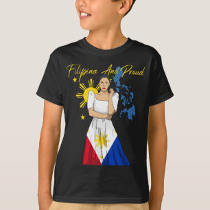 Camiseta Filipinas Pinay Chica de bandera de las islas del 