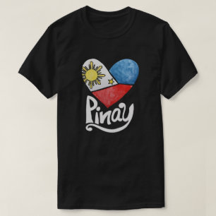 Camiseta Filipinas Pintay Bandera Corazón Filipina