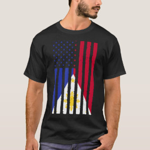 Camiseta Filipinas Roots Usa Bandera Patrimonio De Mitad Fi