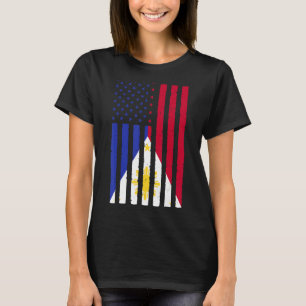 Camiseta Filipinas Roots Usa Bandera Patrimonio De Mitad Fi