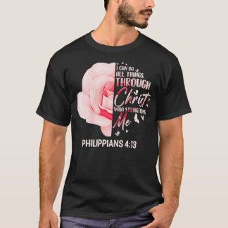 Camiseta Filipinas Rosa 4 13 Biblia cristiana versus rosa
