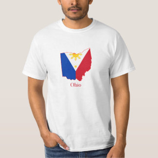 Camiseta Filipinas señalan por medio de una bandera sobre