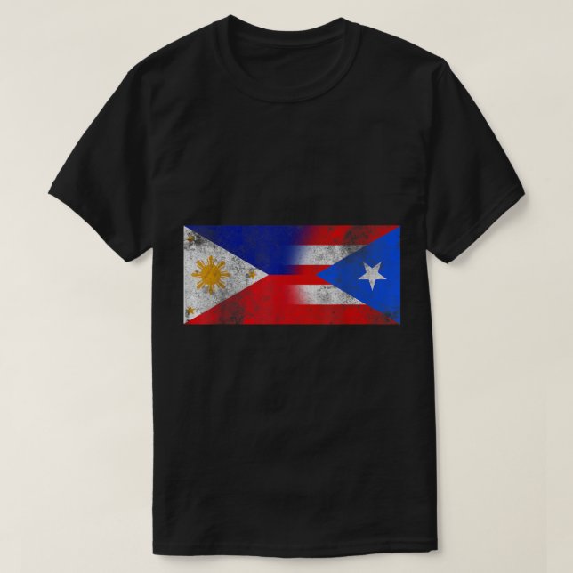 Camiseta Filipinas Y Bandera De Puerto Rico (Diseño del anverso)
