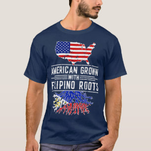 Camiseta Filipino adulto creció en Estados Unidos causa org