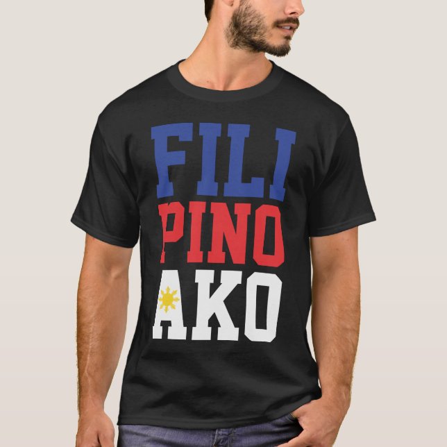 Camiseta Filipino Ako (frente y parte posterior) (Anverso)