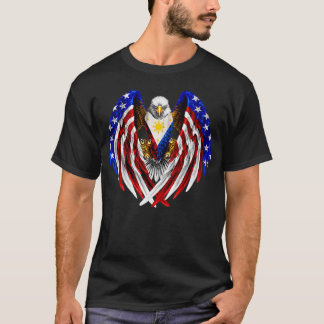 Camiseta Filipino American Philippines USA Flag Eagle T