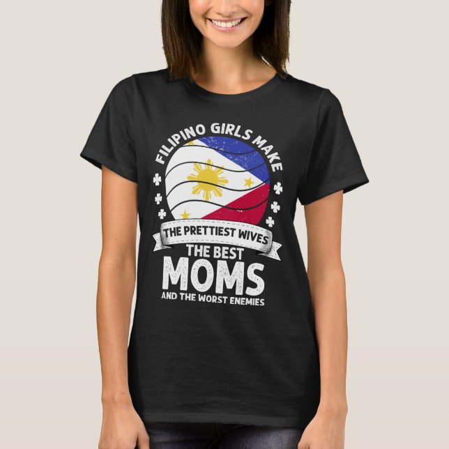 Camiseta Filipino Mom Phillipines Mama Filipino American (Anverso)