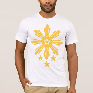 Camiseta Filipino Sun y estrellas - amarillo