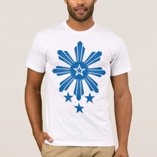 Camiseta Filipino Sun y estrellas - azul