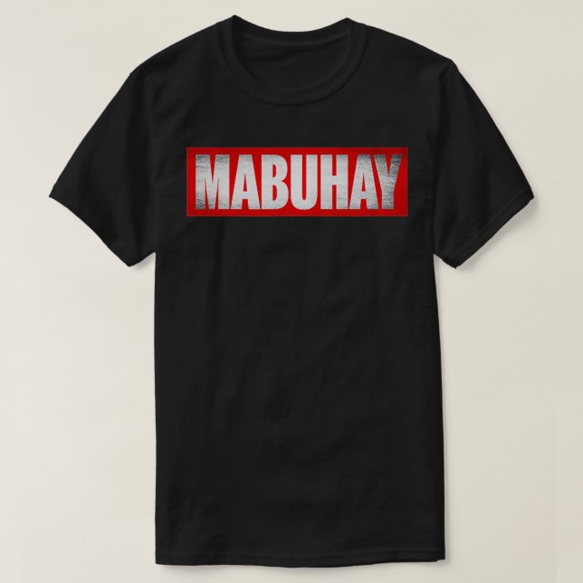 Camiseta Filipino vintage Mabuhay  (Diseño del anverso)