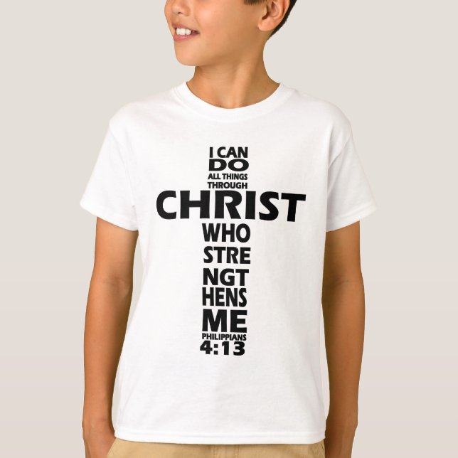 CAMISETA FILIPINOS 4:13 - CRUZ - PUEDO HACER TODAS LAS COSA (Anverso)