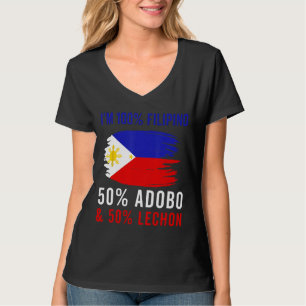 Camiseta Filipinos Mujeres Filipinas Bandera Alimentos Adob