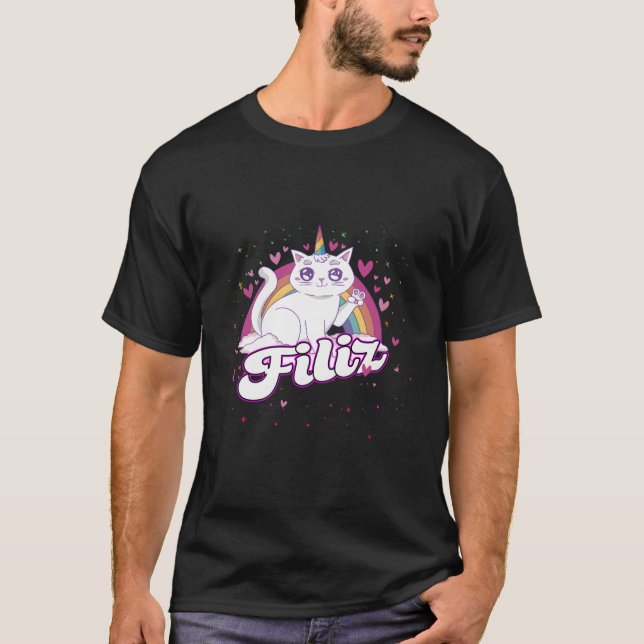 Camiseta Filiz Adorable Name With Beautiful Caticorn (Anverso)