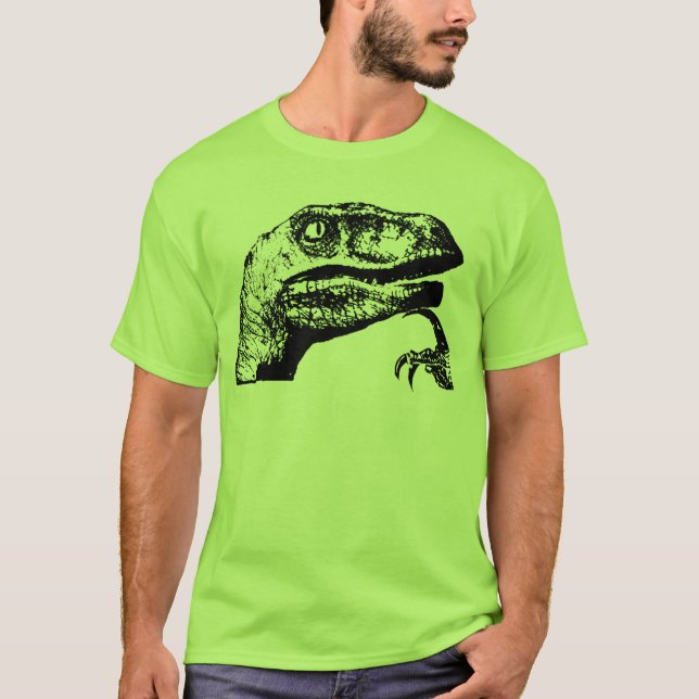 Camiseta ¿Fillosoraptor, filósofo rator? (Anverso)