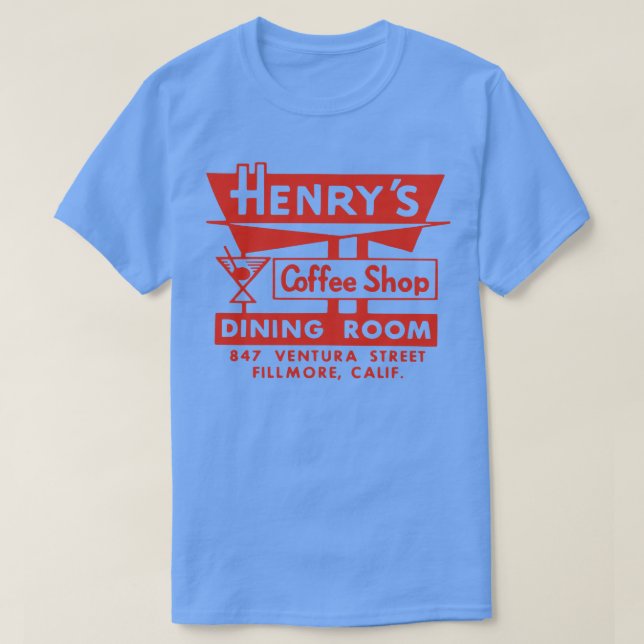 Camiseta Filmación de la tienda de café Henrys Diner Matchb (Diseño del anverso)
