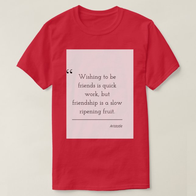 Camiseta Filosofía Cita Aristóteles (Diseño del anverso)