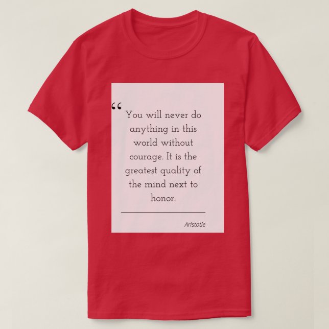 Camiseta Filosofía Cita Aristóteles 3 (Diseño del anverso)