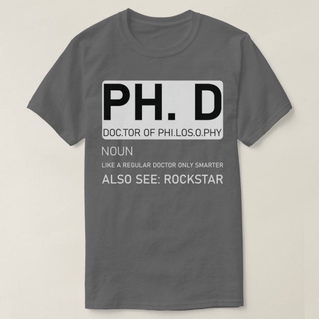Camiseta Filosofía del doctorado (Diseño del anverso)