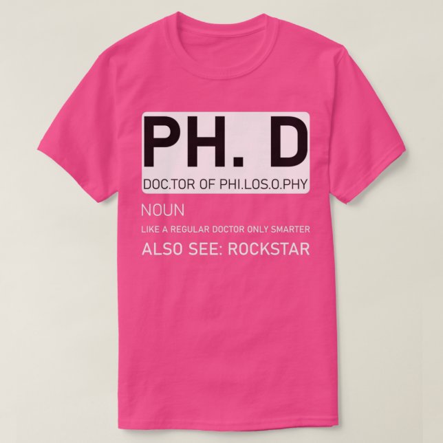Camiseta Filosofía del doctorado 1 (Diseño del anverso)