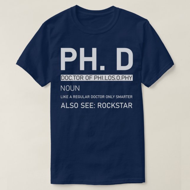 Camiseta Filosofía del doctorado 5 (Diseño del anverso)