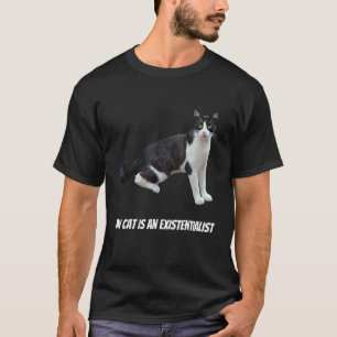 Camiseta Filosofía del Existencialismo Felino Humor Ingenio