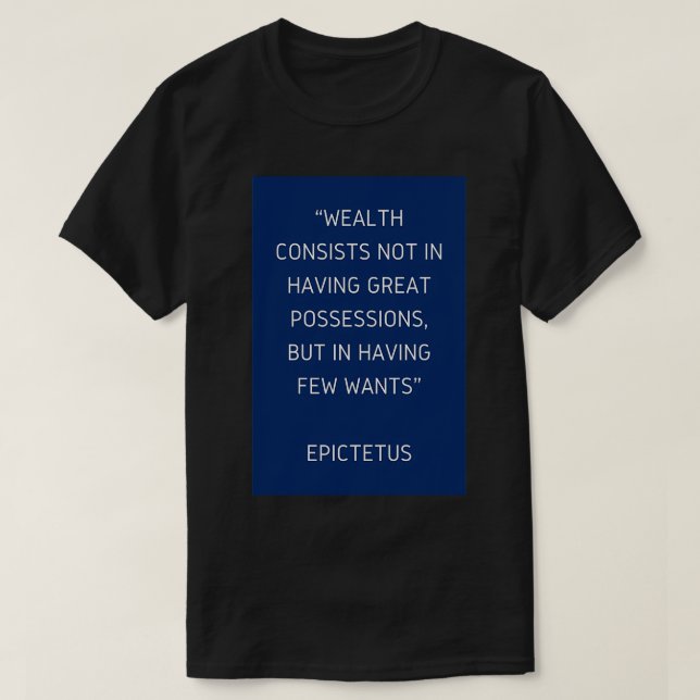 Camiseta Filosofía estoica Cita Epictetus Palabras de sabid (Diseño del anverso)