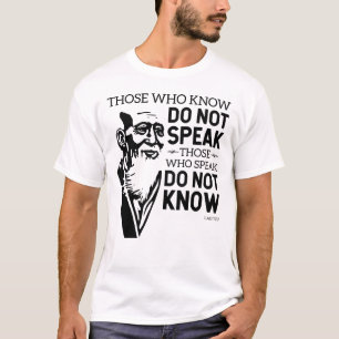 Camiseta Filosofía Lao Tzu   Negro   Los que conocen