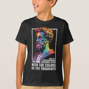 Camiseta Filósofo estoico cita la filosofía griega Marcus A