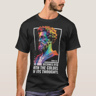 Camiseta Filósofo estoico cita la filosofía griega Marcus A