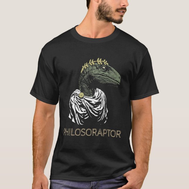 Camiseta Filósofo filósofo de Philosoraptor Velociraptor (Anverso)