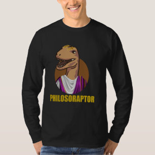 Camiseta Filósofo Velociraptor Dinosaurio Meme Filosófico
