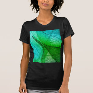 Camiseta Filtrado de luz solar a través de hojas transparen