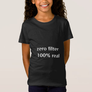 Camiseta filtro cero , 100 % real en negro