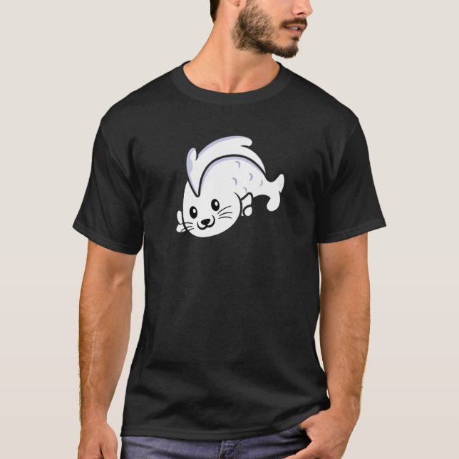 Camiseta Filtro de aspecto de pez de piel de conejo de hall (Anverso)