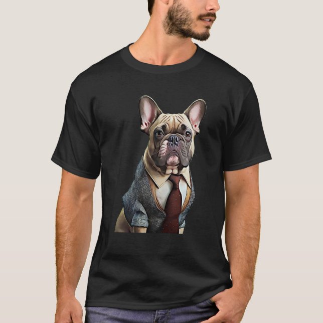 Camiseta Filtro de pintura de aceite Bulldog francés Yuppie (Anverso)