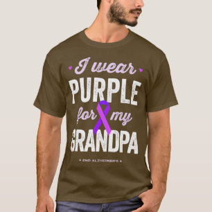 Camiseta Fin de Alz uso púrpura para mi abuelo Alzheimers