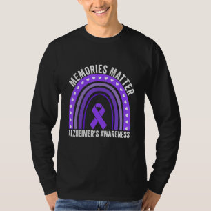 Camiseta Fin de Alzheimers Recuerdos púrpura Matan Alzheime