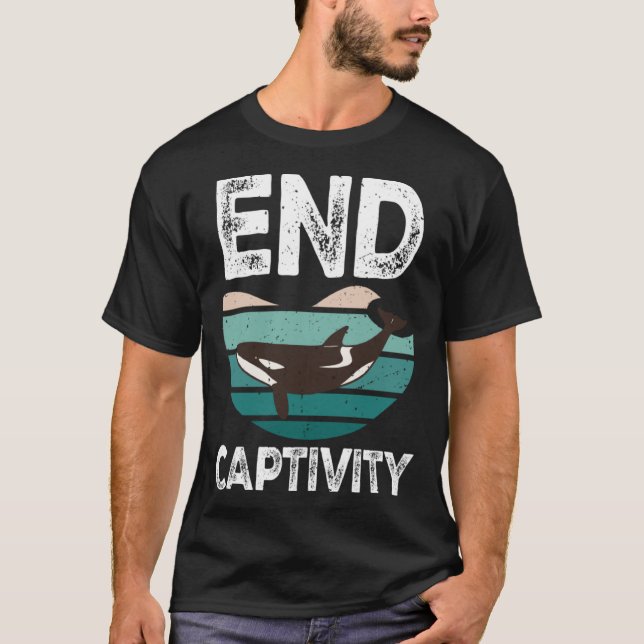 Camiseta Fin de cautividad Orca Mar Mamal Lover Pullover Ho (Anverso)