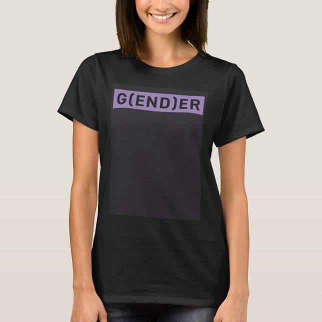 Camiseta Fin de género Cute género Influencia de género Sub (Anverso)