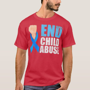 Camiseta Fin de la prevención del maltrato infantil Mes de